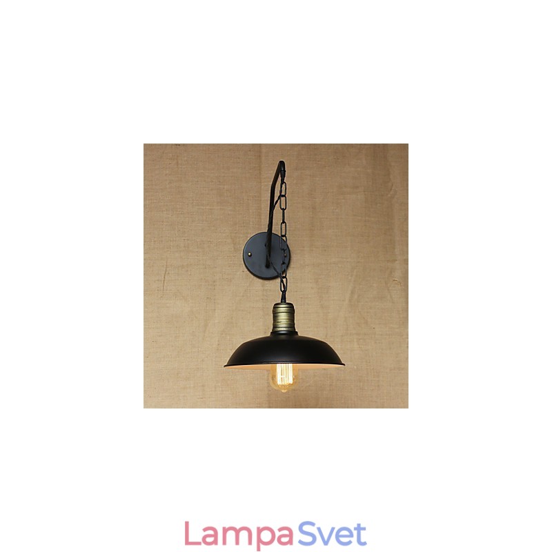 Jednoduchá a kreatívna osobná nástenná lampa Priemyselný reťazec Americká retro nástenná lampa do spálne so železnou uličkou