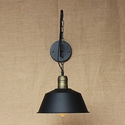 Jednoduchá a kreatívna osobná nástenná lampa Priemyselný reťazec Americká retro nástenná lampa do spálne so železnou uličkou