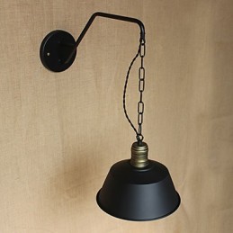 Jednoduchá a kreatívna osobná nástenná lampa Priemyselný reťazec Americká retro nástenná lampa do spálne so železnou uličkou