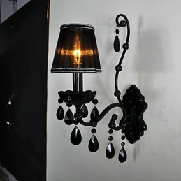 Nástenné svietniky Crystal Traditional Classic Metal Black