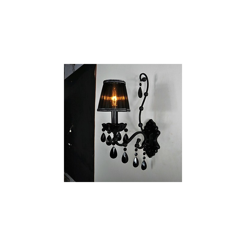 Nástenné svietniky Crystal Traditional Classic Metal Black