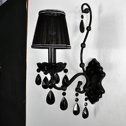 Nástenné svietniky Crystal Traditional Classic Metal Black