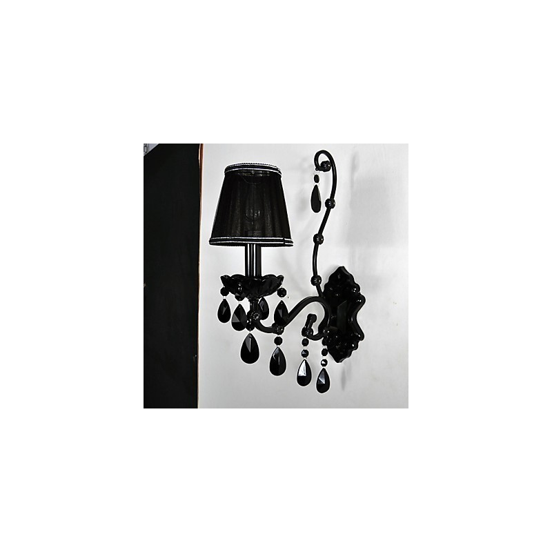 Nástenné svietniky Crystal Traditional Classic Metal Black