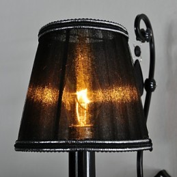 Nástenné svietniky Crystal Traditional Classic Metal Black