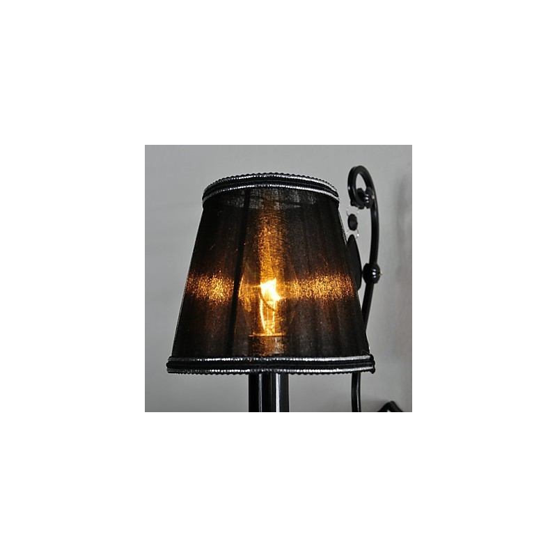 Nástenné svietniky Crystal Traditional Classic Metal Black