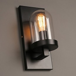 Kreatívna vidiecka nástenná lampa z tepaného železa