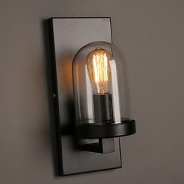 Kreatívna vidiecka nástenná lampa z tepaného železa