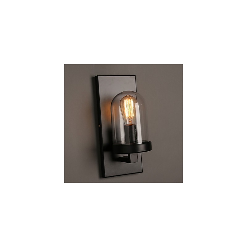 Kreatívna vidiecka nástenná lampa z tepaného železa