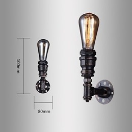 Retro kovové postele nástenné nástenné svietidlo Village Pastoration Obývacia izba Nástenná lampa Jedáleň