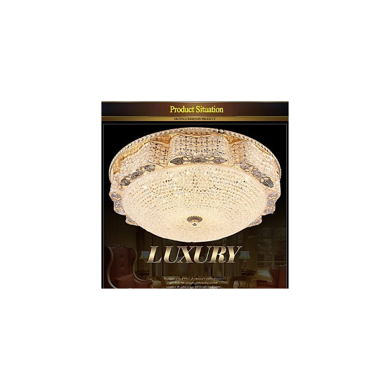 Moderné luxusné krištáľové stropné svetlo absorbujúce kupolové svetlo s priemerom 50 cm