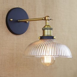 Americká country retro kreatívna obľúbená dekoratívna sklenená nástenná lampa