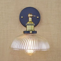 Americká country retro kreatívna obľúbená dekoratívna sklenená nástenná lampa
