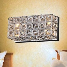 Zmluvná a súčasná štvorcová nástenná lampa K9 Crystal