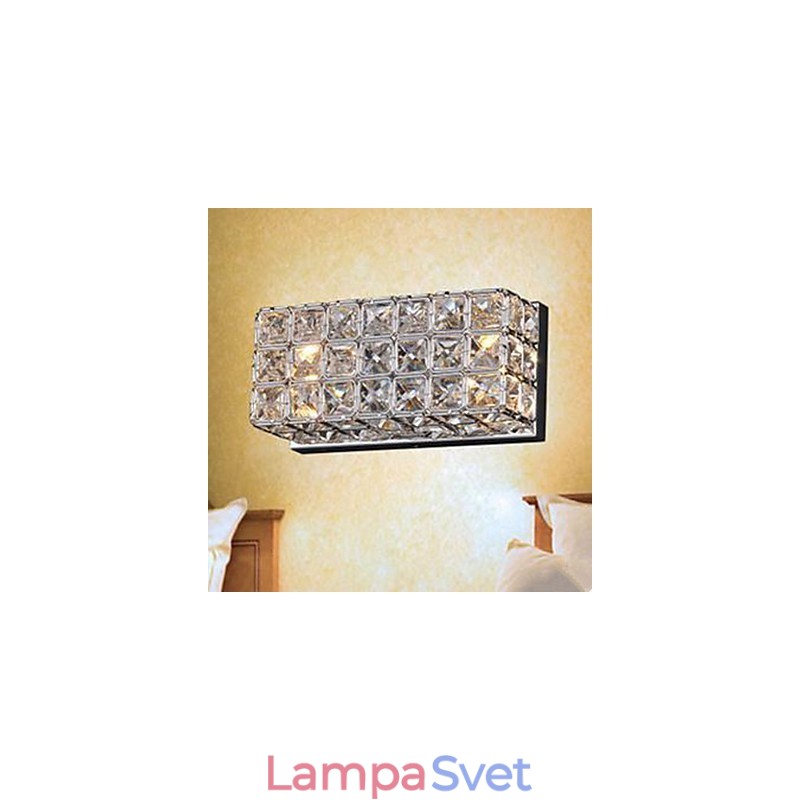 Zmluvná a súčasná štvorcová nástenná lampa K9 Crystal