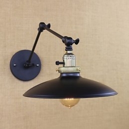Americká minimalistická industriálna nástenná lampa s dlhým ramenom a vypínačom