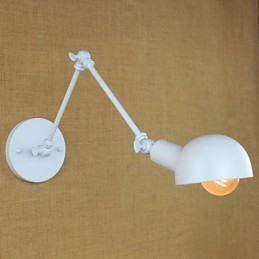 Moderná biela nástenná kovaná lampa s dlhým ramenom Obývacia izba Chodba Spálňa Nočná pracovňa