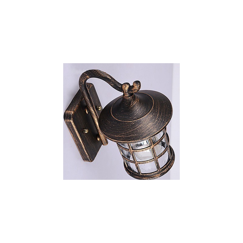 Starožitná rustikálna žehlička Vodotesná vonkajšia nástenná lampa Vintage lampáš Svetlo hrdzavá matná čierna Chodba Nástenné nástenné svietidlo do chodby