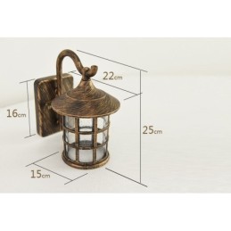 Starožitná rustikálna žehlička Vodotesná vonkajšia nástenná lampa Vintage lampáš Svetlo hrdzavá matná čierna Chodba Nástenné nástenné svietidlo do chodby