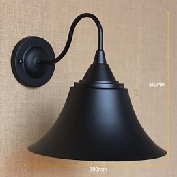 American Country Creative Personality Simple Clothing Store Iron Black Horn Dekoratívna nástenná lampa