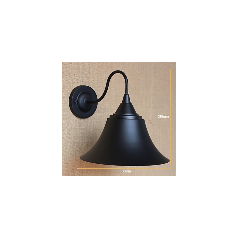 American Country Creative Personality Simple Clothing Store Iron Black Horn Dekoratívna nástenná lampa