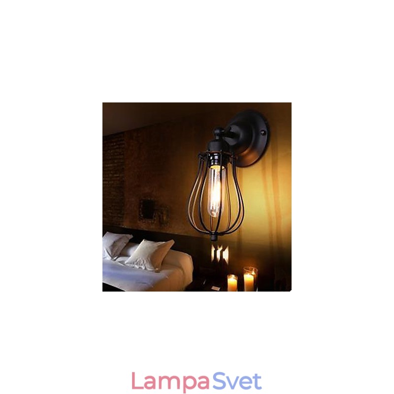 Priemyselná retro nástenná lampa Vnútorná chodba nástenná lampa s jednou hlavicou z grapefruitu