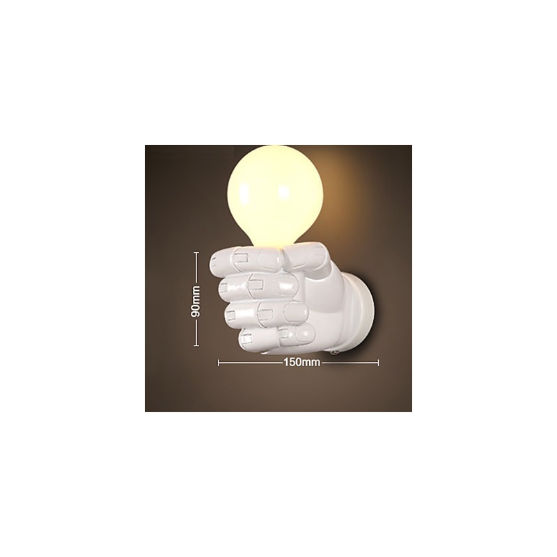 Európska nástenná pravá kreatívna retro päsť nástenná lampa