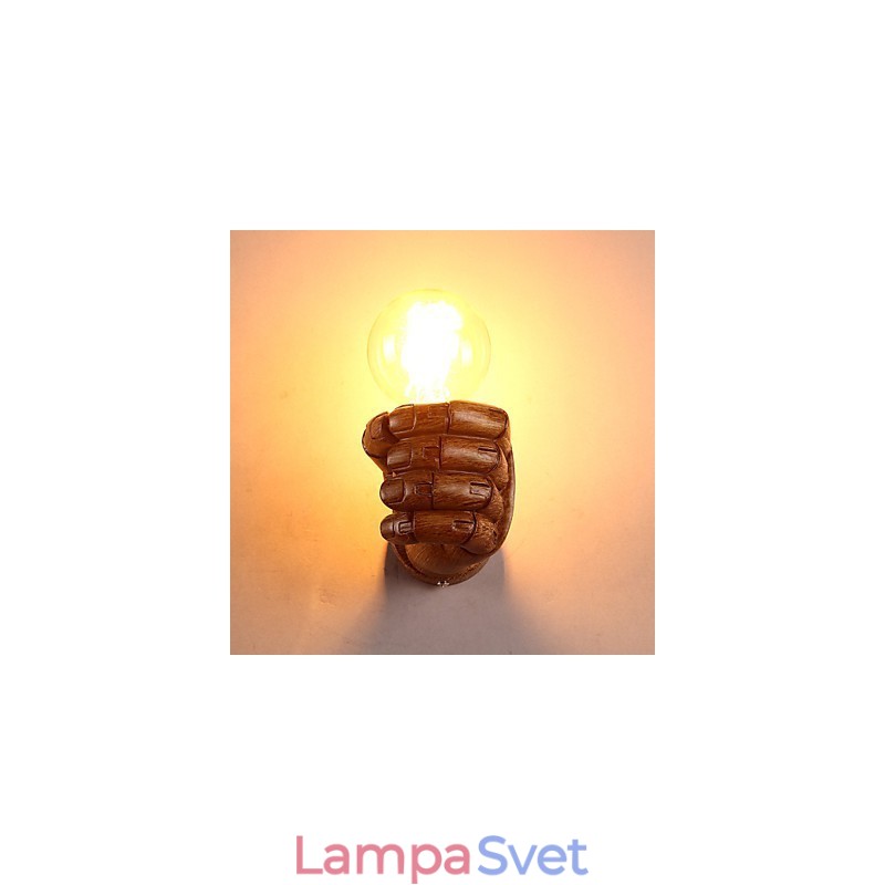 Európska nástenná kreatívna retro Fist nástenná lampa