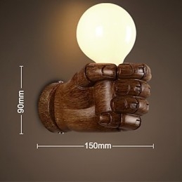 Európska nástenná kreatívna retro Fist nástenná lampa
