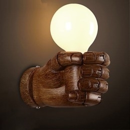 Európska nástenná kreatívna retro Fist nástenná lampa