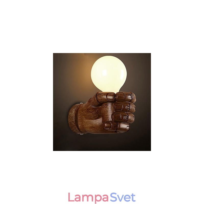 Európska nástenná kreatívna retro Fist nástenná lampa