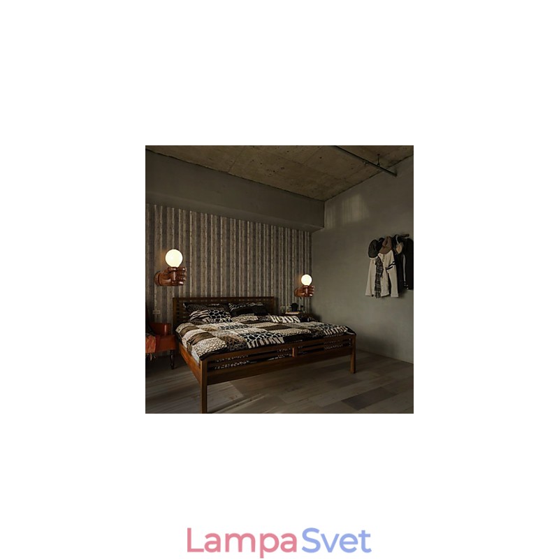 Európska nástenná kreatívna retro Fist nástenná lampa