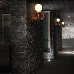 Európska nástenná kreatívna retro Fist nástenná lampa
