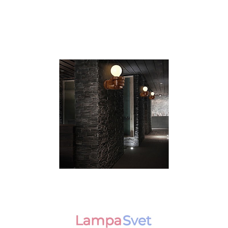 Európska nástenná kreatívna retro Fist nástenná lampa