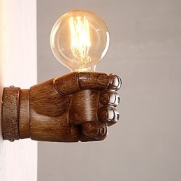 Európska nástenná kreatívna retro Fist nástenná lampa