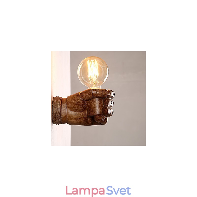 Európska nástenná kreatívna retro Fist nástenná lampa