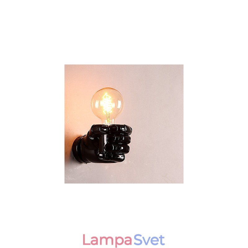 Európska nástenná kreatívna retro Fist nástenná lampa
