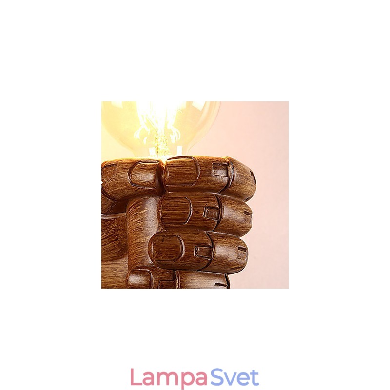 Európska nástenná kreatívna retro Fist nástenná lampa