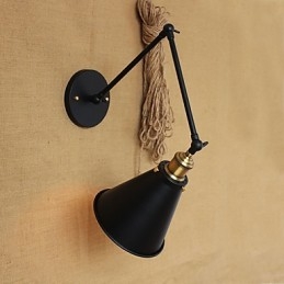 Americký vidiecky pastoračný štýl Minimalistická manželská posteľ s dlhým ramenom Nástenná lampa Ulička kanála Vstup do skladu