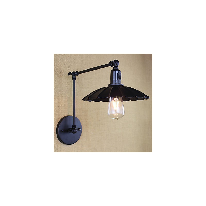 Spálňa Nočná lampa Hotelové inžinierstvo Reštaurácia Retro matný čierny opasok s dvojitým vypínačom s dlhým ramenom