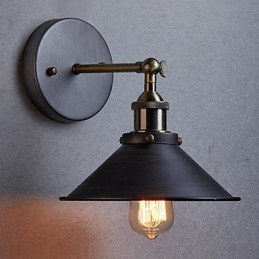 Priemyselná Vintage Edison Simplicity 1 Ľahká nástenná jedáleň Študovňa Kancelárska predsieň Kovové nástenné svietidlo