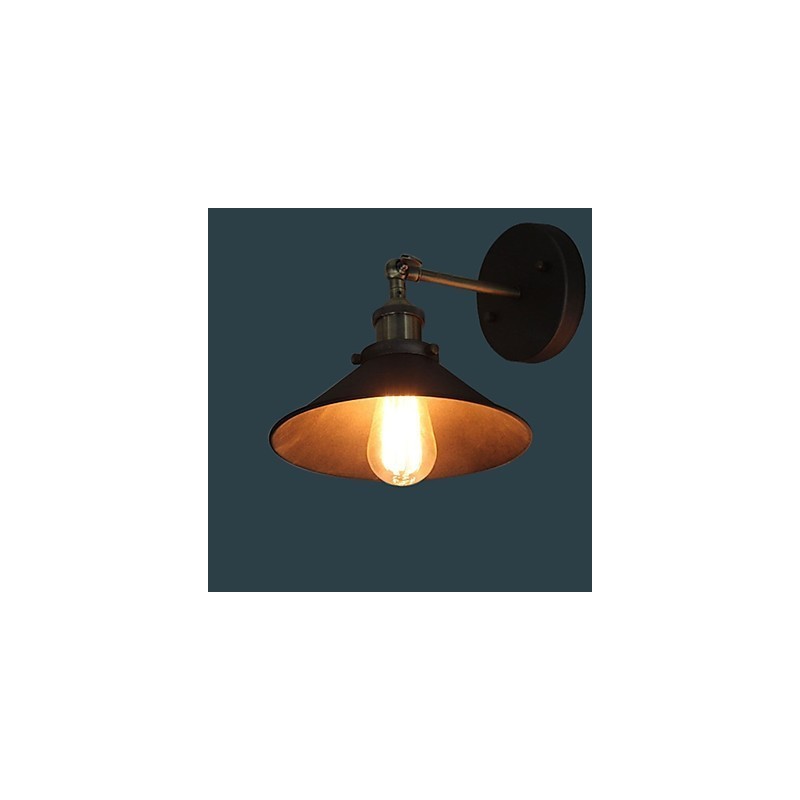 Priemyselná Vintage Edison Simplicity 1 Ľahká nástenná jedáleň Študovňa Kancelárska predsieň Kovové nástenné svietidlo