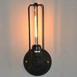 Americká Vintage železná nástenná lampa