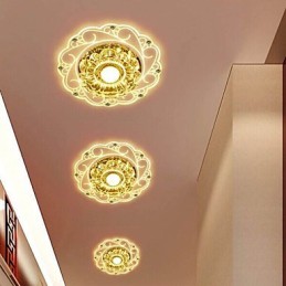 Krištáľové stropné svietidlo Bodové svietidlo SMD 3W kreatívne svetlo trubice lampy Farebné kupolové svetlo