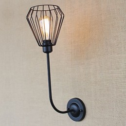 American Country Creative Iron Elbow Starožitná jednohlavová lampa pri posteli