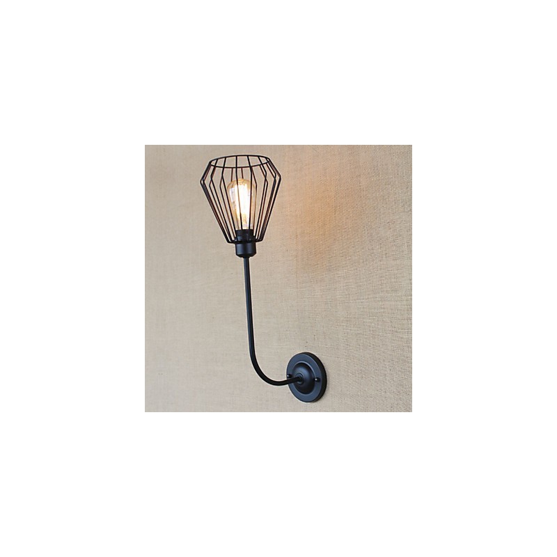 American Country Creative Iron Elbow Starožitná jednohlavová lampa pri posteli