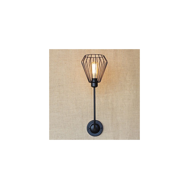 American Country Creative Iron Elbow Starožitná jednohlavová lampa pri posteli