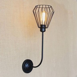 American Country Creative Iron Elbow Starožitná jednohlavová lampa pri posteli