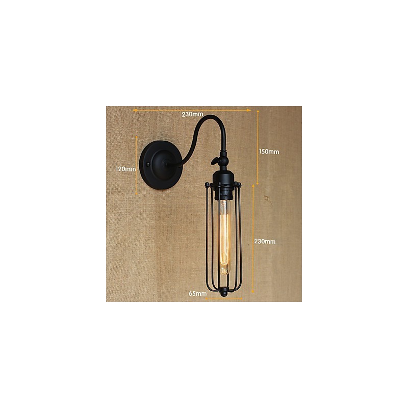 Umelecká minimalistická matná čierna americká vidiecka lampa do obývačky Spálňová nástenná lampa s balkónom Nočná lampa