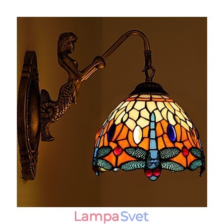 Európska zmluvná vidiecka kreatívna kovaná nástenná lampa Sklenené svetlá Európska zmluvná vidiecka kreatívna kovaná nástenná lampa Sklenené svetlá