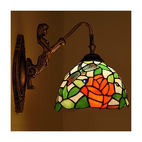 Európska zmluvná vidiecka kreatívna kovaná nástenná lampa Sklenené svetlá Európska zmluvná vidiecka kreatívna kovaná nástenná lampa Sklenené svetlá